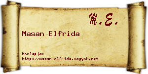 Masan Elfrida névjegykártya